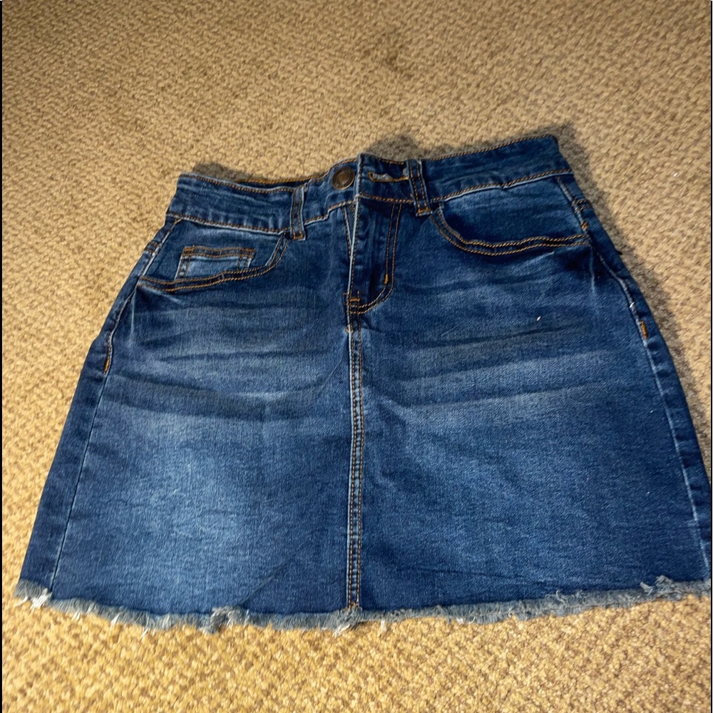 Mini denim skirt
